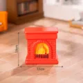 Ornement de cheminée en résine miniature, rouge maison de poupée DIY décoration bureau. - Couleurunie Cheministe Rouge