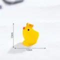 Resin Little Chick Figurine Yellow Crown Miniature Animal Ornament SKU Variant Accessory - Small Crown Chicken / Shiny Yellow