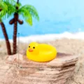 Miniatura paperella gialla salvagente resina ornamento scrivania diy micro paesaggio - Opaco - Salvagente