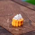 Resin rabbit mooncake figurine miniature desktop ornament cute animal toy decoration variant - Matte Lying Mooncake Rabbit