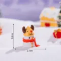 Natale simpatico pupazzo di neve resina ornamento fai da te miniatura decorazione festiva - Colore Solido - Cucciolo di Renna