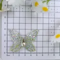Glanzende strass vlinder DIY applicatie patch voor kleding schoenen tassen accessoires. - AB Kleur