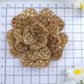 Gold Rhinestone Flower Shoe Clip DIY Accessories Sparkly Decorative Applique for Bags and Clothes - Champagne