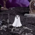 Piccola statuetta di fantasma in resina, decorazione spettrale di Halloween, 2.5x2.2cm mini. - Fantasma a bocca aperta / Finitura lucida