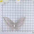 Strass vlinder patch DIY glinsterende kristallen applique voor kleding haaraccessoires - Roze