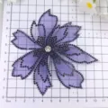 Purple mesh rhinestone flower hair accessory, elegant bridal hair piece for wedding and party. - Double Layer Purple