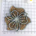 Strass flor parche 3D cristal aplique DIY ropa decoración accesorio brillante de moda - Negro Holográfico