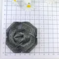 Charm de chaussure rose en strass noir brillant broche multicouche pince cheveux sac - Noir