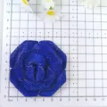 Fleur de chaussure rose multicouche en strass bleu broche pince à cheveux accessoire scintillant - Bleu