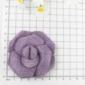 Accessoire de pince à chaussures fleur strass violet, design cristal multicouche scintillant. - Violet
