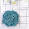 Charm de chaussure fleur en strass bleu scintillant broche accessoire de mode - Bleu