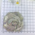 Pince à chaussures broche fleur camélia strass scintillante accessoire chic - Coloré