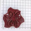 Toppa fiore 3D in strass rosso accessorio decorativo per abbigliamento fai da te supply. - Rosso scuro