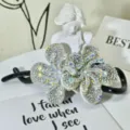 Sparkling rhinestone hair claw clip, elegant crystal flower design for women styling. - Style 8