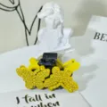 Molletta per capelli farfalla in strass giallo, grande accessorio luminoso per acconciature eleganti. - Strass Farfalla Gialla