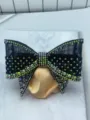 Black Rhinestone Bow Hair Clip, Multi-Layer Mesh Crystal Hair Accessory for Women. - Black Bow