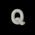 DIY pearl rhinestone letter Q patch accessory for hair ties and custom handmade crafts decoration - Letter Q