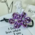Stunning rhinestone flower hair claw clip with sparkling crystals for elegant hairstyles. - Style 9
