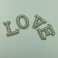 DIY pearl rhinestone letter hair accessories, sparkling alphabet patches for daily styling. - Love Letter