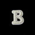 DIY pearl rhinestone letter B patch sparkling crystal alphabet patch for hair accessories - Letter B
