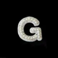 DIY pearl rhinestone letter G patch accessory sparkling crystal hair crafting item deco - Letter G