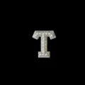 DIY pearl rhinestone letter T hair accessory patch clothing decoration rhinestone badge - Letter T