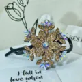 Sparkling rhinestone hair claw clip crystal snowflake hair styling accessory for women - Style 20