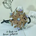 Exquisite crystal rhinestone snowflake hair claw clip elegant luxury fashion hair accessory - Style 22