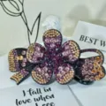 Sparkling rhinestone hair claw clip elegant crystal bow flower hair accessory for women - Style 30