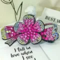 Sparkly rhinestone crystal bow hair claw clip fashion women hair accessories pink hairpin - Style 31