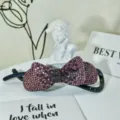 Sparkling rhinestone bow hair claw clip for women, elegant crystal twist hair styling accessory. - Style 32