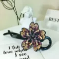 Rhinestone flower hair claw clip, sparkling crystal elegant styling hair accessory for women. - Style 36