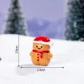 Miniatura di omino di pan di zenzero in resina di Natale, simpatico pupazzo di neve decorativo. - Omino di pan di zenzero
