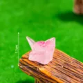 Mini statuetta gru di carta resina fiore accessorio DIY carino scrivania ornamento rosa - Rosa Rosa Lucido