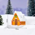 Christmas miniature resin gingerbread house ornament DIY desktop snowy landscape decoration - Snow House