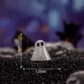 Mini statuetta fantasma di Halloween si illumina al buio decorazione micro resina 1.5cm - Fantasma / Bianco