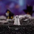 Miniatura statuetta fantasma di Halloween accessorio fai da te decorazione per feste - Fantasma con Mani Davanti / Bianco