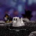 Miniatura Halloween fantasma luminoso statuetta fai da te ornamento 1.7x3.2cm spettrale - Cane Fantasma / Bianco