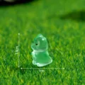 Mini statuetta dinosauro in resina verde simpatico giocattolo accessorio DIY per auto - Tirannosauro Verde Lucido