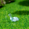Süße Harz Dinosaurier Miniatur Figur, transparentes Spielzeug für DIY Handwerk Tisch Auto. - Glänzender Blauer Langhals-Dinosaurier