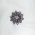 Accessoire de fleur en strass violet, design stéréoscopique pour chaussures, sacs et vêtements. - Lavande