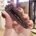 Glitzy dark rhinestone BB hairpin for women, elegant side hair clip sparkling accessories - 1# Gray