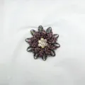 Strass fleur chaussure sac accessoire brillant cristal vêtement embellissement artisanat DIY. - Violet