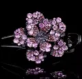 Purple rhinestone flower hair claw clip elegant crystal duckbill hair accessories for women - 1# Light Purple Claw Clip