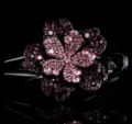 Elegant purple rhinestone flower hair claw clip variant, premium crystal duckbill item. - 2# Dark Purple Claw Clip