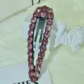 Korean style pink rhinestone BB clip waterdrop side hair barrette for women and girls. - Large Rhinestone Waterdrop Purple