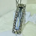 Rhinestone BB hair clip sparkling crystal snap clip black metal side hair pin fashion hair accessories - Large Rhinestone Square Gunmetal