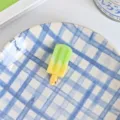 Cute ice cream hair clip detail, colorful gradient design for sweet summer side bangs. - Green Ice Cream Hair Clip