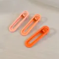 Minimalist orange gradient hair clip set, seamless duckbill bangs clip variant style - Orange Series