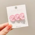Transparent pink heart hair clips set, cute resin hair styling accessories for women and girls. - 2# Pink Heart